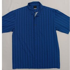 Nike Dri Fit Mens Golf Polo Shirt Blue Short Sleeve Size M